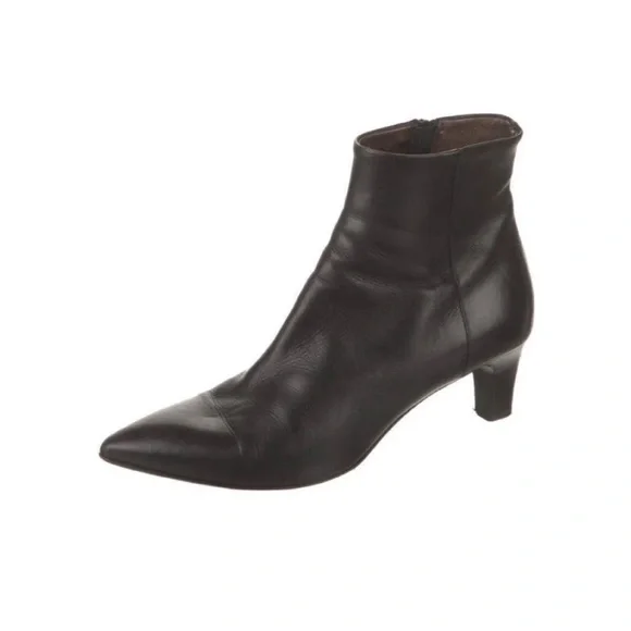 Agl Leather Pointed Toe Ankle Boots - Picture 3 of 9